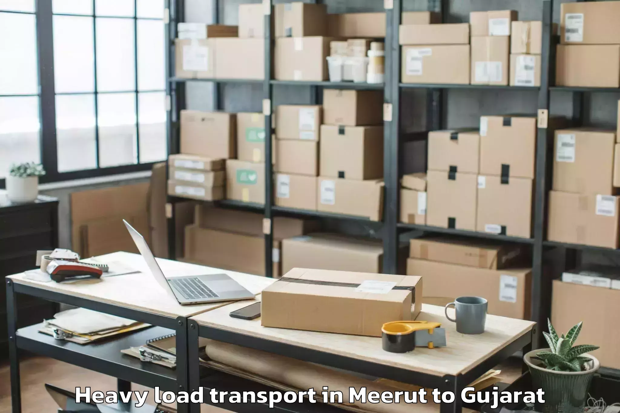 Top Meerut to Vadali Heavy Load Transport Available